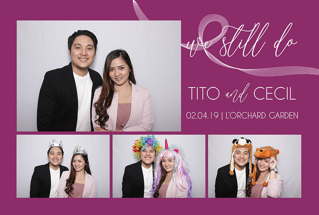 Classic photobooth for renewal of wedding vows in Marikina.